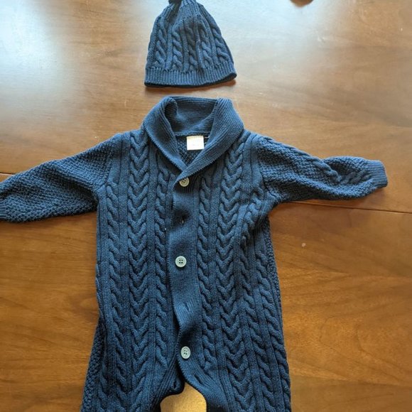 Other - Knit Bunting suit + knit hat (3-6 months baby)